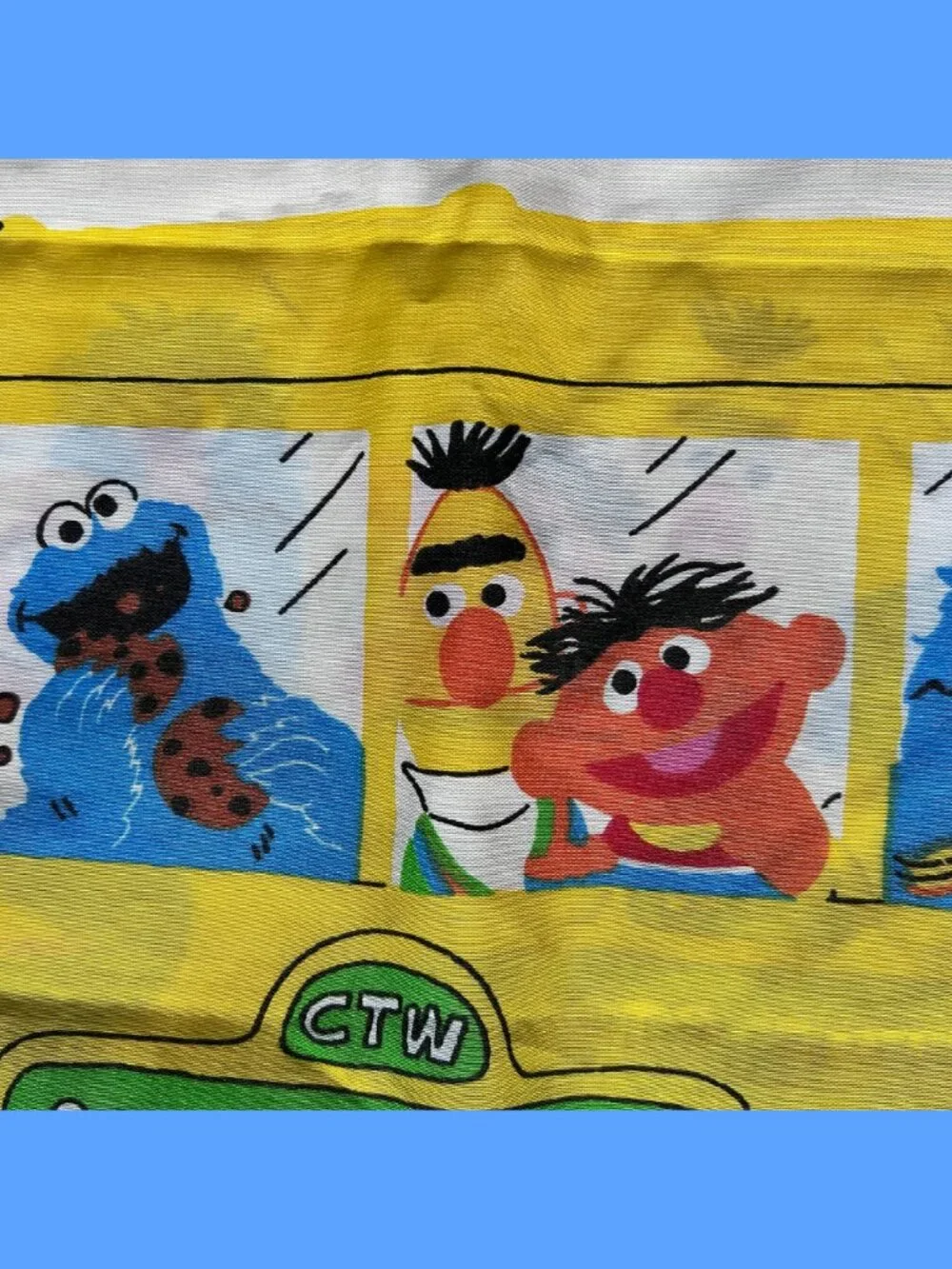 Vintage Sesame Street School Bus Pillow Case | CTW Childrens Television Workshop